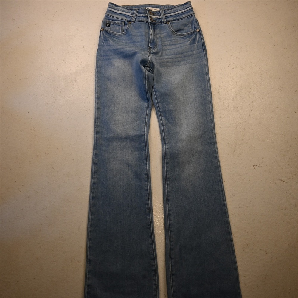 KanCan 25 Mid Rise Flared Light Stretch Denim Womens Jeans